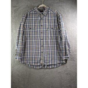 Levi's Shirt Men's XL Button Up Long Sleeve Cotton Blue Multi Plaid